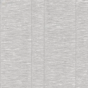 Galerie Palazzo Silver Grey Pleated Stripe Embossed Wallpaper