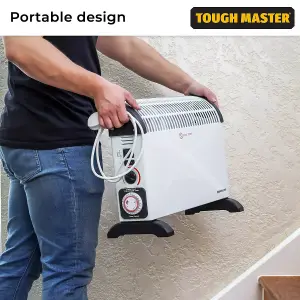 TOUGH MASTER TM-CH203 Electric Convector Heater 2000W Portable Thermostat Fan Timer