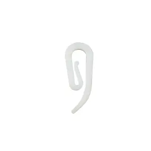 OPP Plastic White Curtain hook, (L)27mm, Pack of 100