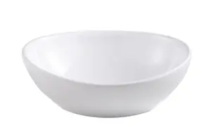 GoodHome Nessa Gloss White Oval Counter top Basin (W)40.5cm