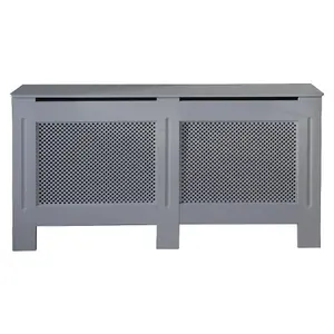 Matt Grey Diamond Radiator Cover - Large