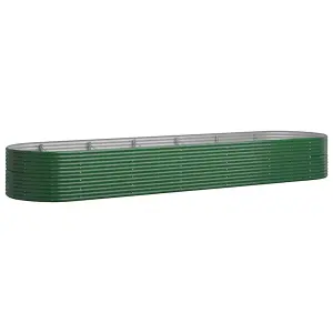 Berkfield Garden Planter Powder-coated Steel 510x140x68 cm Green