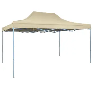 Berkfield Foldable Tent Pop-Up 3x4.5 m Cream White