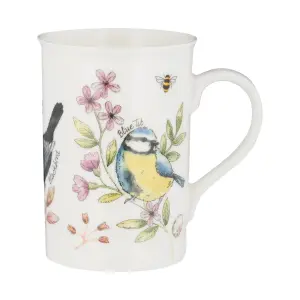 Price & Kensington Set of 6 Garden Birds Honeysuckle & Bluebell Mug 300ml