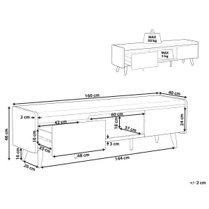 Beliani Scandinavian TV Stand White CUSTER