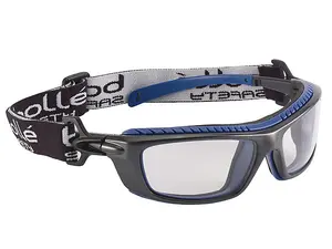 Bolle Baxpsi Platinum Goggles Clear Lens Anti-Scratch & Fog Black And Blue Frame