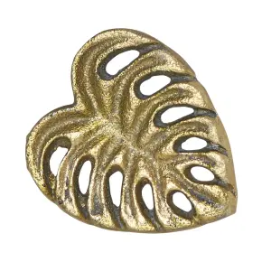 Melody Maison Gold Monstera Leaf Drawer Knob