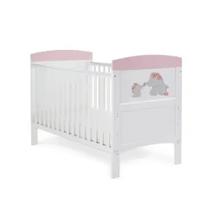 Grace Inspire Cot Bed with Fibre Mattress Pink