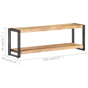 Berkfield TV Cabinet 120x30x40 cm Rough Mango Wood