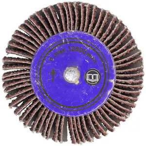 60mm Aluminium Oxide Flap Wheel with 6mm Shaft - 40 Grit for Precision Sanding