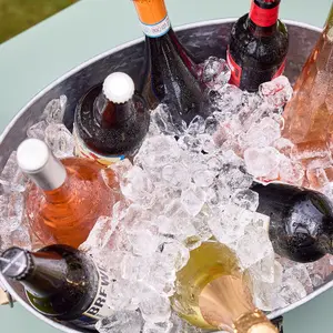 The Bar Is Open' Gold and Zinc Celebration Party Champagne Wine Ice Bucket