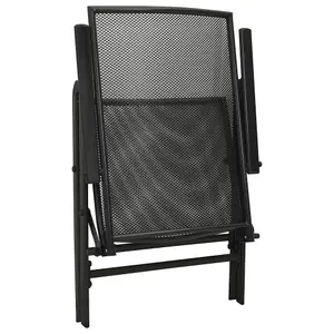 Berkfield Folding Mesh Chairs 4 pcs Steel Anthracite