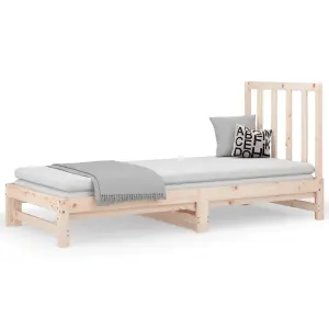 Berkfield Pull-out Day Bed 2x(90x200) cm Solid Wood Pine