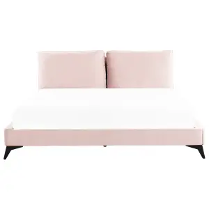 Velvet EU Super King Size Bed Pink MELLE