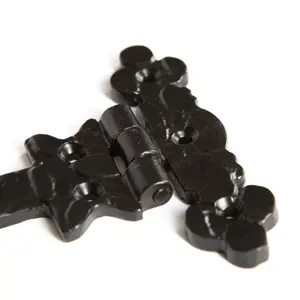 Hammer & Tongs Ornate T-Hinge - W155mm - Black - Pack of 2