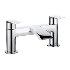 Bristan Gild Bath Filler Chrome Taps Deck Mount Bathroom Tap