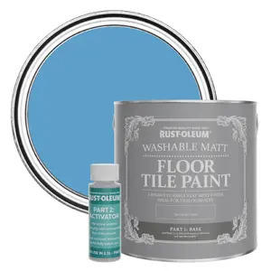 Rust-Oleum Cerulean Washable Matt Floor Tile Paint 2.5L