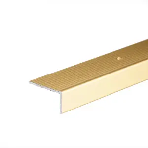 Anodised aluminium anti non slip stair edge nosing trim 900mm x 20mm x 40mm A33 gold