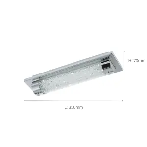 EGLO Tolorico LED Chrome/Crystal Bathroom Ceiling Light