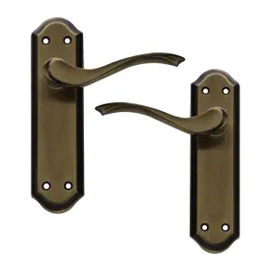 Intelligent Hardware - Internal Door Handle - York - Lever on Backplate - Lever Latch Furniture - Bronze