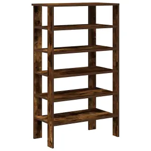 Berkfield Shoe Rack Smoked Oak 61x32x105 cm Engineered Wood