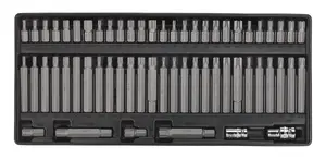 Sealey Tool Tray With Ribe/Spline/Hex/Security TRX-Star Bit Set 60pc TBT11