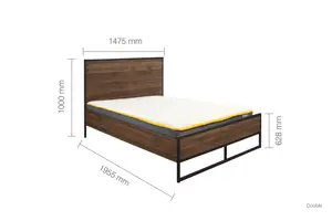 Birlea Houston Double Bed Walnut