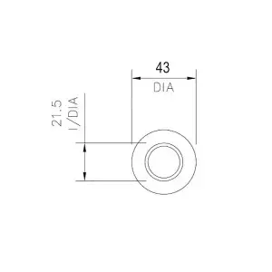 Polypipe S416W 40mm x 21.5mm ABS Waste Pipe Reducer Solvent Weld White