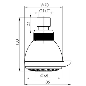 Hommix Rubineta Fresh-Top Bathroom Shower Head Replacement