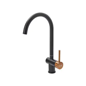 Black Stainless Steel Side Lever Kitchen Tap Mixer Tap