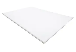 Modern washing carpet LINDO white, anti-slip, shaggy 240x330 cm