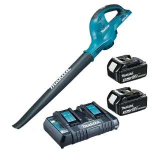 Makita DUB361RT2 18v 36v LXT Cordless Li-Ion Twin Garden Leaf Blower 2 X 3.0ah