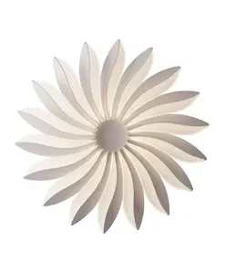 Luminosa Sunrise Integrated LED Dimmable Flower Flush Ceiling Pendant, White, 4000K