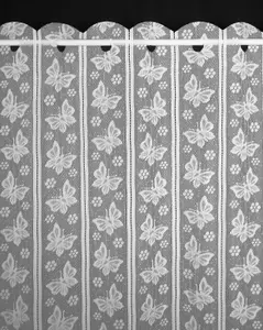 Home Curtains Butterfly Lace Louvre Blind 72w x 54d" (183x137cm) White Café top Louvre Blind (1)