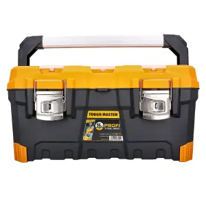 TOUGH MASTER Tool Box / Tool Chest 22" / 56cm Portable with Handle, Tool Tote Tray & Compartments