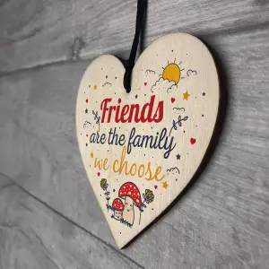 Red Ocean Handmade Friendship Gift Wooden Hanging Heart Chic Plaque Best Friend Family Christmas Gifts