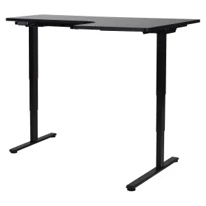 Adjustable Desk Electric Right Hand Black DESTINES