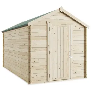 BillyOh Pro Apex Log Cabin Wooden Shed - W2.5m x D4.0m (8 x 13ft) - 19mm Thickness