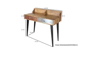 Amish Reclaimed Wood 2 Drawers Desk