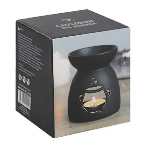 Black Cauldron Cut Out Oil Burner