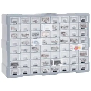 Berkfield Multi-drawer Organiser with 64 Drawers 52x16x37.5 cm