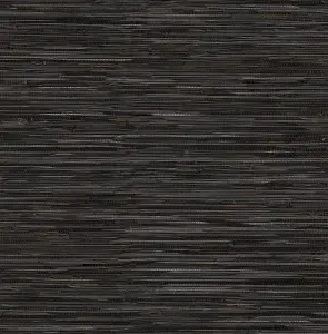 NuWallpaper NUS4992 Grassweave Peel & Stick Wallpaper, Black