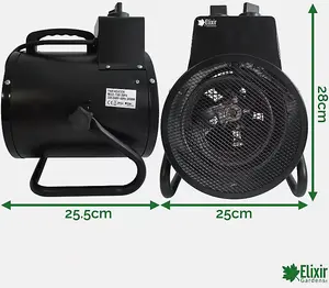 Elixir Gardens TSE-30FA 3kw x 1 Round fan heater