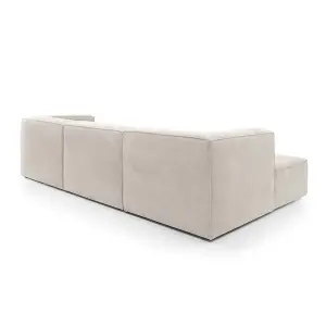 Doris Modular Corner Sofa in White Cord Chenille