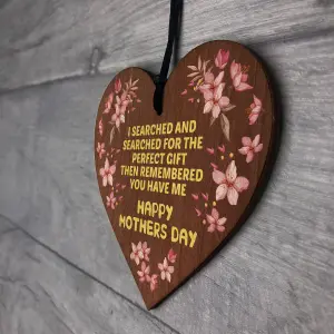 Red Ocean FUNNY Mothers Day Plaque Gift For Mum For Mothers Day Wooden Heart Keepsake Gift From Daughter