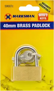 Pack Of 3 40mm Heavy Duty Brass Keyed Padlocks Reliable & Secure Outdoor Storage Lock