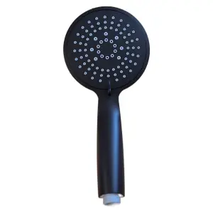 Euroshowers Black 3 Spray Pattern Silverjet Shower Head