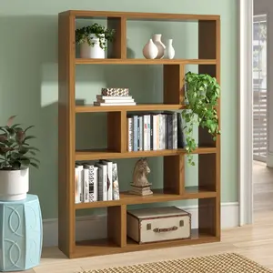 Jago 173cm H x 120cm W Geometric Bookcase Mukali