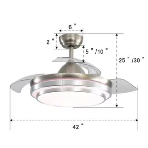 4 Blade Ceiling Fan  With Remote