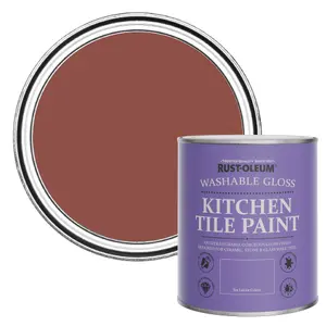 Rust-Oleum Fire Brick Gloss Kitchen Tile Paint 750ml